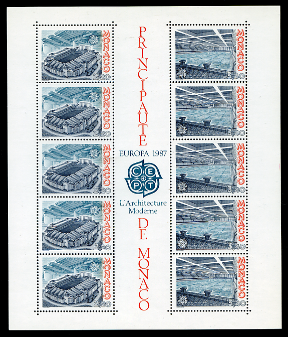 Afbeelding bij: Ver. Europa 1987 - Monaco Mi Blok 35 postfris ( A)